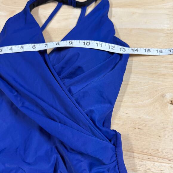 Miraclesuit NWOT Rock Solid Wrapsody One Piece Swimsuit Azul Blue Size 8 - Picture 10 of 12